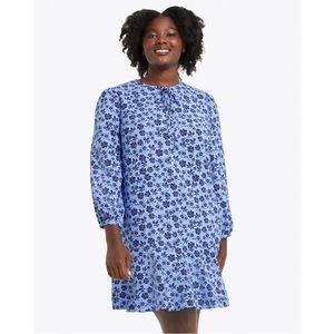 Draper James Rosanne Shift Dress- 2X, Magnolia Bluebell